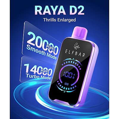 Elf Bar Raya D2 20000 Puff Tek Kullanımlık Elektronik Sigara