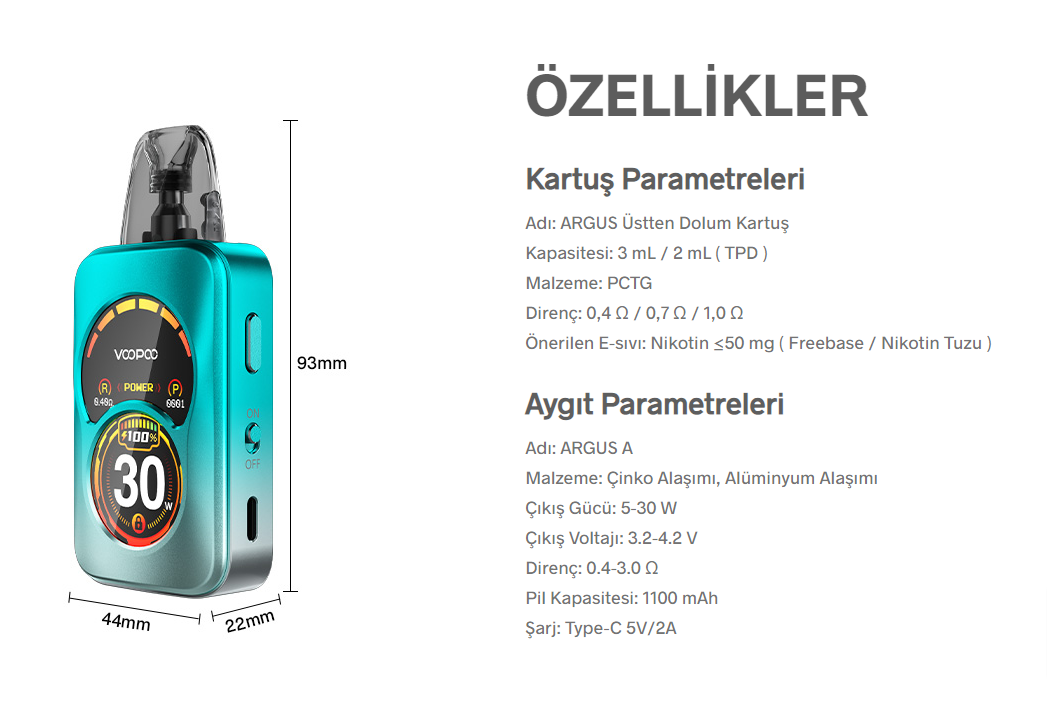 Voopoo - Argus A Pod  en uygun fiyatlar ile ebuhar da!  Voopoo - Argus A Pod özellikleri, fiyatı, incelemesi, yorumları ve taksit seçenekleri için hemen tıklayın!