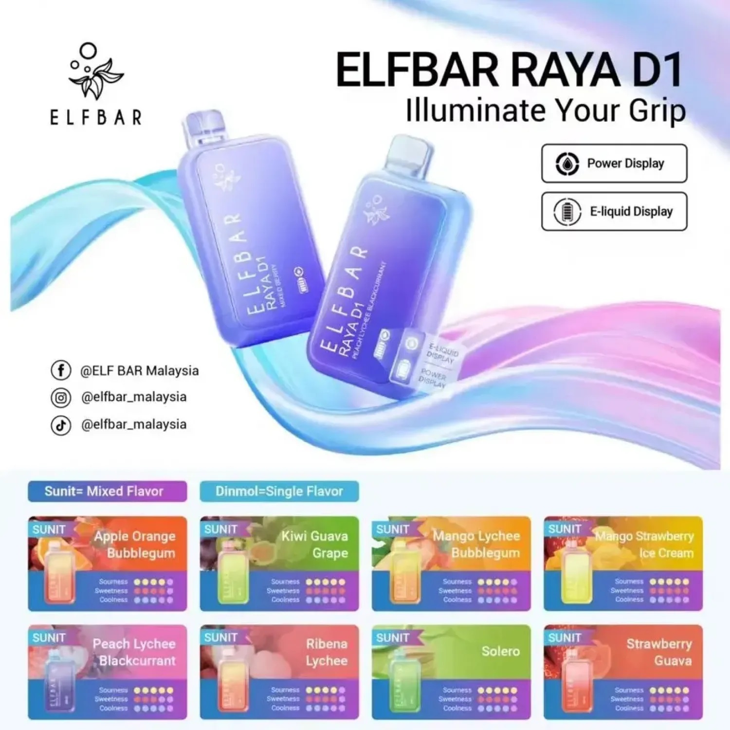 Elf Bar Raya D1 13000 Puff Tek Kullanımlık Elektronik Sigara  en uygun fiyatlar ile ebuhar da!  Elf Bar Raya D1 13000 Puff Tek Kullanımlık Elektronik Sigara özellikleri, fiyatı, incelemesi, yorumları ve taksit seçenekleri için hemen tıklayın!