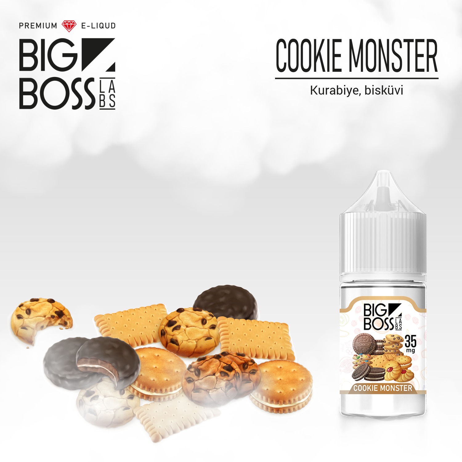 Big Boss Cookie Monster 30 ML Salt Likit  en uygun fiyatlar ile ebuhar da!  Big Boss Cookie Monster 30 ML Salt Likit özellikleri, fiyatı, incelemesi, yorumları ve taksit seçenekleri için hemen tıklayın!