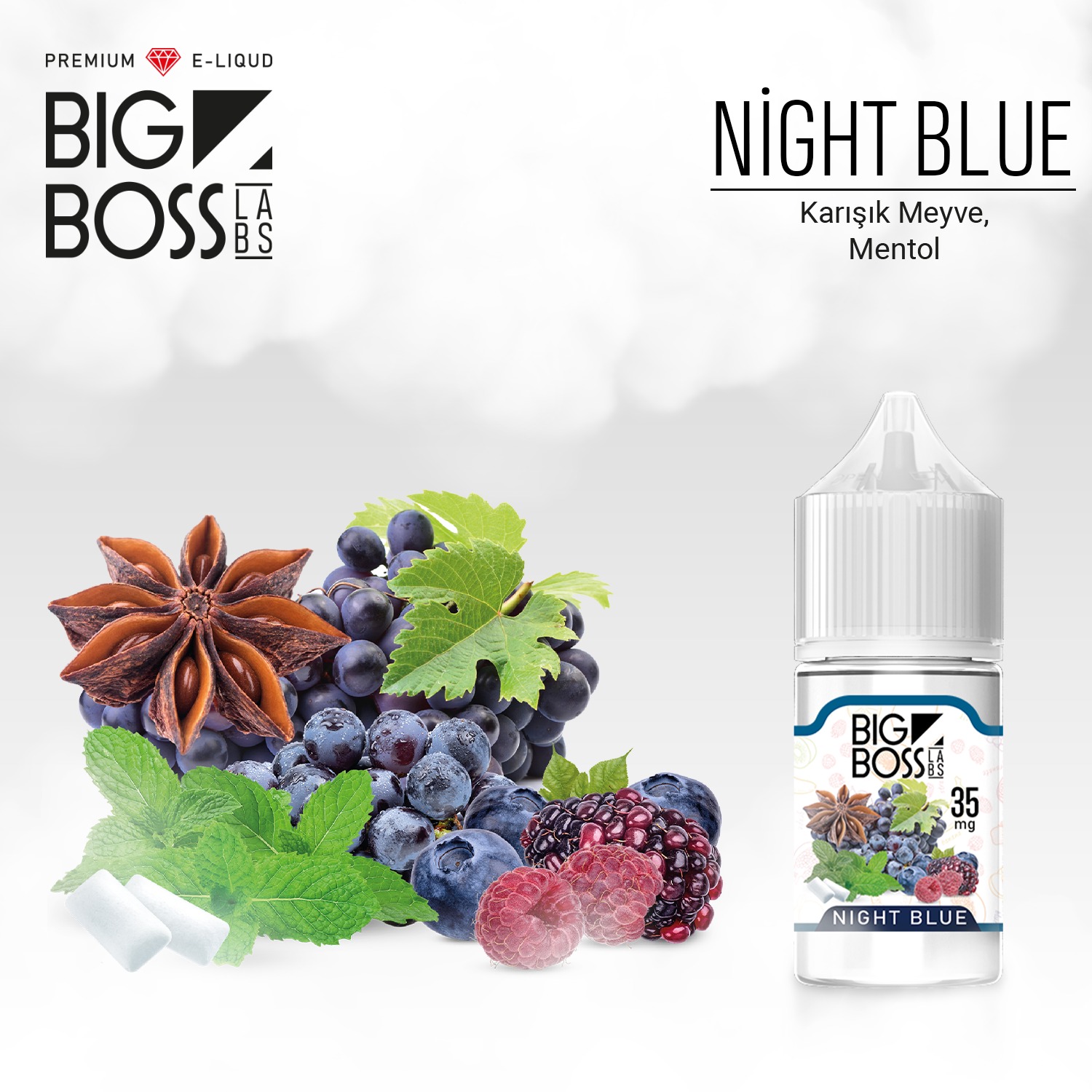 Big Boss Night Blue 30 ML Salt Likit  en uygun fiyatlar ile ebuhar da!  Big Boss Night Blue 30 ML Salt Likit özellikleri, fiyatı, incelemesi, yorumları ve taksit seçenekleri için hemen tıklayın!