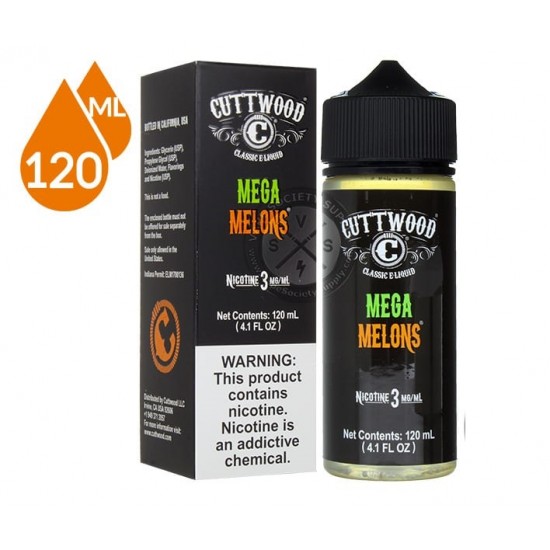 Cuttwood Mega Melons 120mL  en uygun fiyatlar ile ebuhar da!  Cuttwood Mega Melons 120mL özellikleri, fiyatı, incelemesi, yorumları ve taksit seçenekleri için hemen tıklayın!