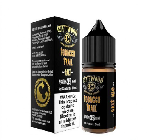 Cuttwood salt Tabacco Trail 30 ML  en uygun fiyatlar ile ebuhar da!  Cuttwood salt Tabacco Trail 30 ML özellikleri, fiyatı, incelemesi, yorumları ve taksit seçenekleri için hemen tıklayın!