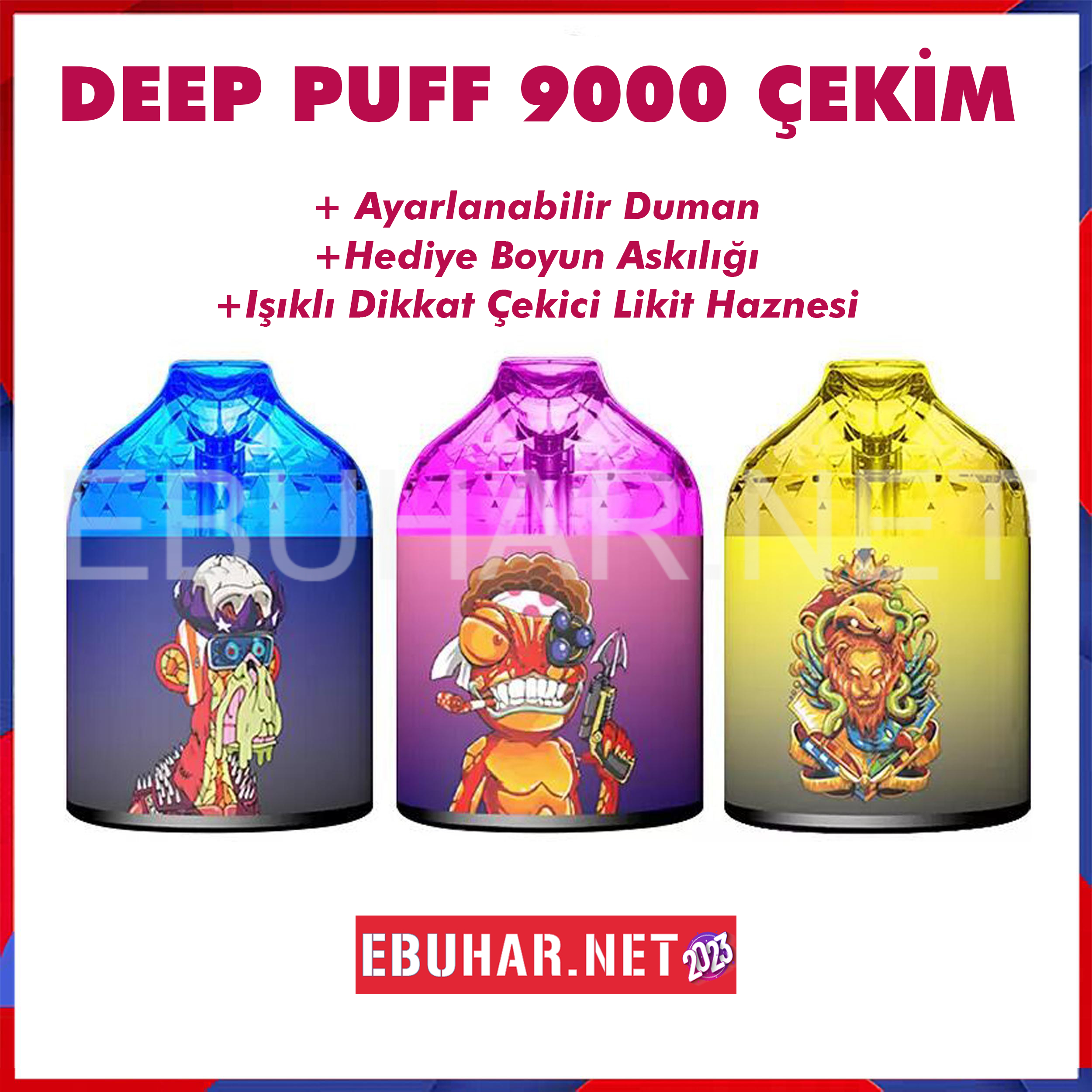 Deepbar 9000 Raspberry cherry  en uygun fiyatlar ile ebuhar da!  Deepbar 9000 Raspberry cherry özellikleri, fiyatı, incelemesi, yorumları ve taksit seçenekleri için hemen tıklayın!