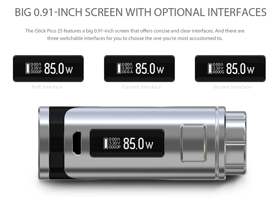 Eleaf iStick Pico 25 with Ello  en uygun fiyatlar ile ebuhar da!  Eleaf iStick Pico 25 with Ello özellikleri, fiyatı, incelemesi, yorumları ve taksit seçenekleri için hemen tıklayın!