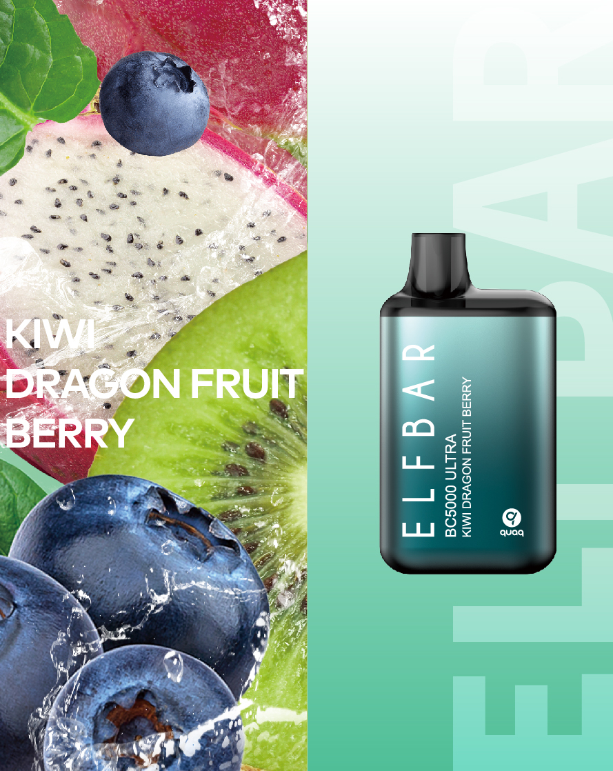 Elf Bar BC5000 Ultra Kiwi Dragon Fruit Berry  en uygun fiyatlar ile ebuhar da!  Elf Bar BC5000 Ultra Kiwi Dragon Fruit Berry özellikleri, fiyatı, incelemesi, yorumları ve taksit seçenekleri için hemen tıklayın!