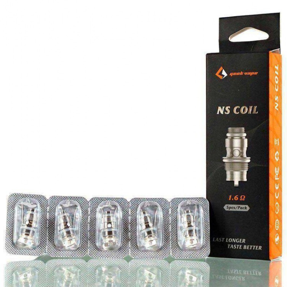 GeekVape NS Coil 5Li Paket (Flint,Frenzy MTL Coil)  en uygun fiyatlar ile ebuhar da!  GeekVape NS Coil 5Li Paket (Flint,Frenzy MTL Coil) özellikleri, fiyatı, incelemesi, yorumları ve taksit seçenekleri için hemen tıklayın!