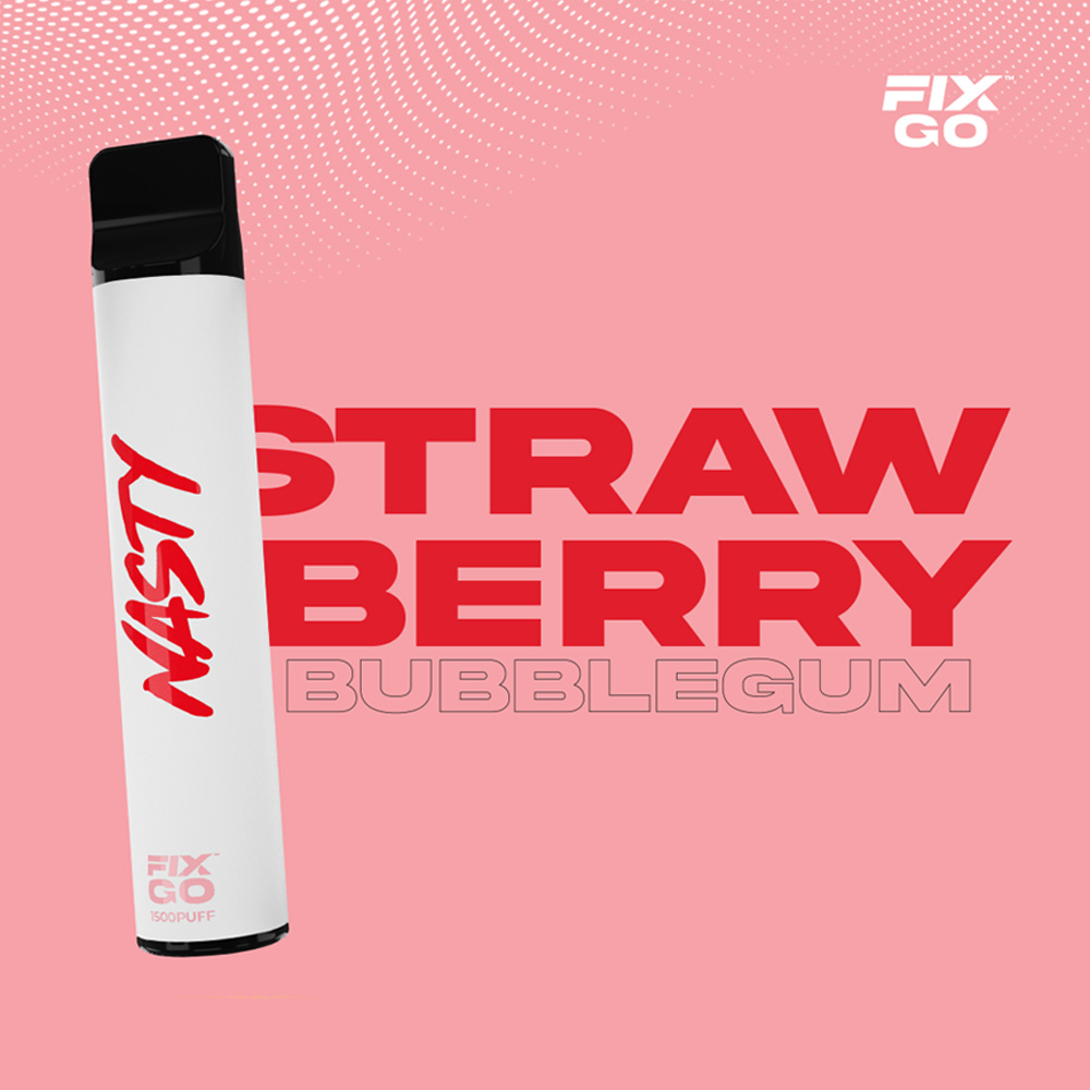 Nasty Fix Go 1500 Strawberry Bubblegum  en uygun fiyatlar ile ebuhar da!  Nasty Fix Go 1500 Strawberry Bubblegum özellikleri, fiyatı, incelemesi, yorumları ve taksit seçenekleri için hemen tıklayın!