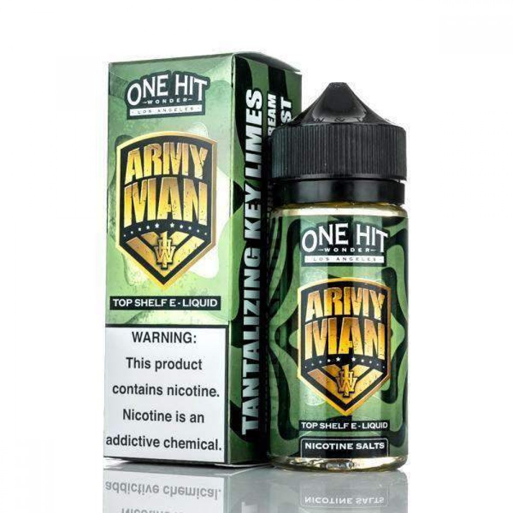 One Hit Wonder Army Man 30ml Premium Salt Likit  en uygun fiyatlar ile ebuhar da!  One Hit Wonder Army Man 30ml Premium Salt Likit özellikleri, fiyatı, incelemesi, yorumları ve taksit seçenekleri için hemen tıklayın!