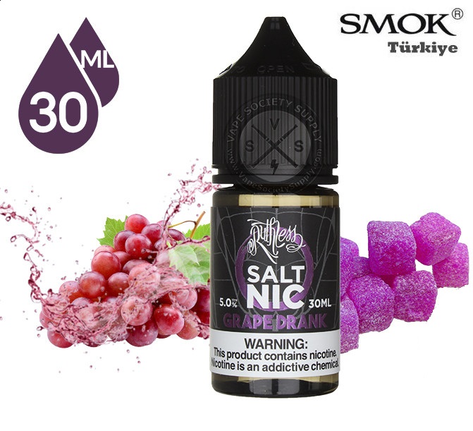 Ruthless Grape Drank 30ml Salt Likit  en uygun fiyatlar ile ebuhar da!  Ruthless Grape Drank 30ml Salt Likit özellikleri, fiyatı, incelemesi, yorumları ve taksit seçenekleri için hemen tıklayın!