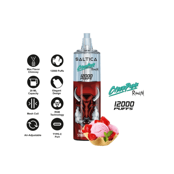 Saltica Cyberpunk 12000 Raspberry Strawberry  en uygun fiyatlar ile ebuhar da!  Saltica Cyberpunk 12000 Raspberry Strawberry özellikleri, fiyatı, incelemesi, yorumları ve taksit seçenekleri için hemen tıklayın!