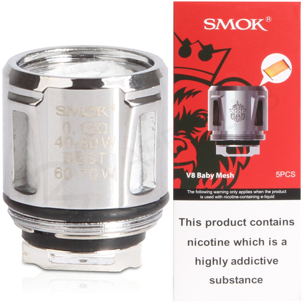 SMOK V8 Baby Mesh Coil  en uygun fiyatlar ile ebuhar da!  SMOK V8 Baby Mesh Coil özellikleri, fiyatı, incelemesi, yorumları ve taksit seçenekleri için hemen tıklayın!