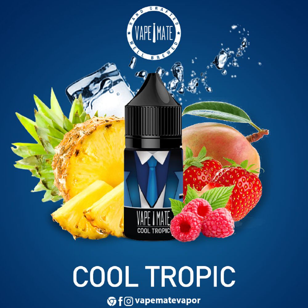 Vape Mate Cool Tropic 30 ML Salt Likit  en uygun fiyatlar ile ebuhar da!  Vape Mate Cool Tropic 30 ML Salt Likit özellikleri, fiyatı, incelemesi, yorumları ve taksit seçenekleri için hemen tıklayın!