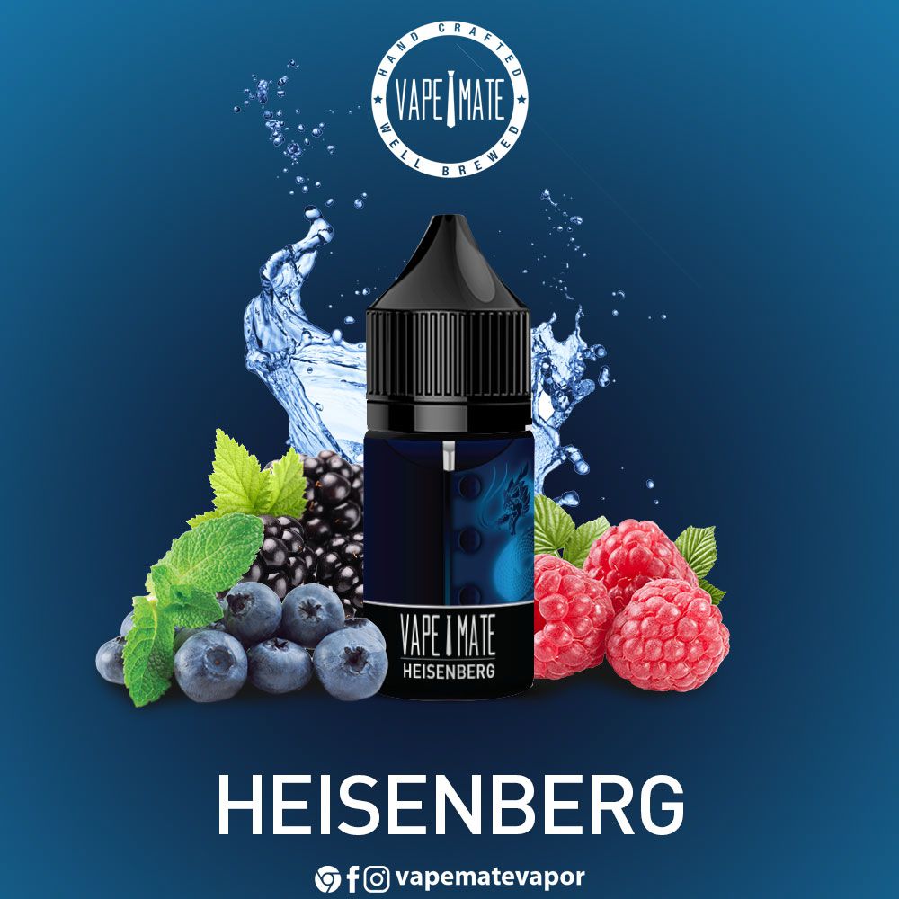 Vape Mate Heisenberg 30 ML Likit  en uygun fiyatlar ile ebuhar da!  Vape Mate Heisenberg 30 ML Likit özellikleri, fiyatı, incelemesi, yorumları ve taksit seçenekleri için hemen tıklayın!