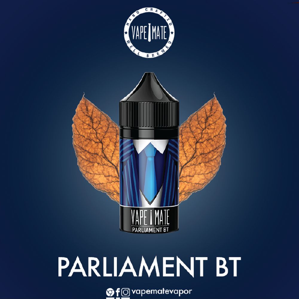 Vape Mate Parliament BT 30 ML Salt Likit  en uygun fiyatlar ile ebuhar da!  Vape Mate Parliament BT 30 ML Salt Likit özellikleri, fiyatı, incelemesi, yorumları ve taksit seçenekleri için hemen tıklayın!