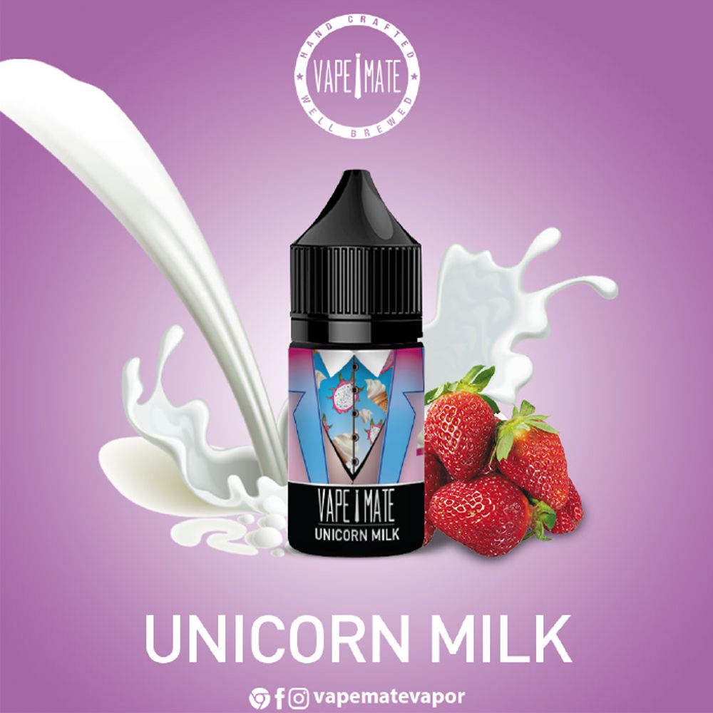 Vape Mate Unicorn Milk 30 ML Salt Likit  en uygun fiyatlar ile ebuhar da!  Vape Mate Unicorn Milk 30 ML Salt Likit özellikleri, fiyatı, incelemesi, yorumları ve taksit seçenekleri için hemen tıklayın!