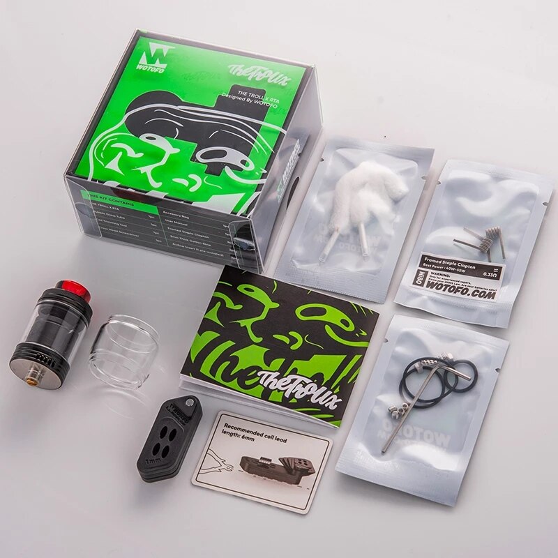 Wotofo The Troll X 24 Mm Rta Elektronik Sigara Atomizer  en uygun fiyatlar ile ebuhar da!  Wotofo The Troll X 24 Mm Rta Elektronik Sigara Atomizer özellikleri, fiyatı, incelemesi, yorumları ve taksit seçenekleri için hemen tıklayın!